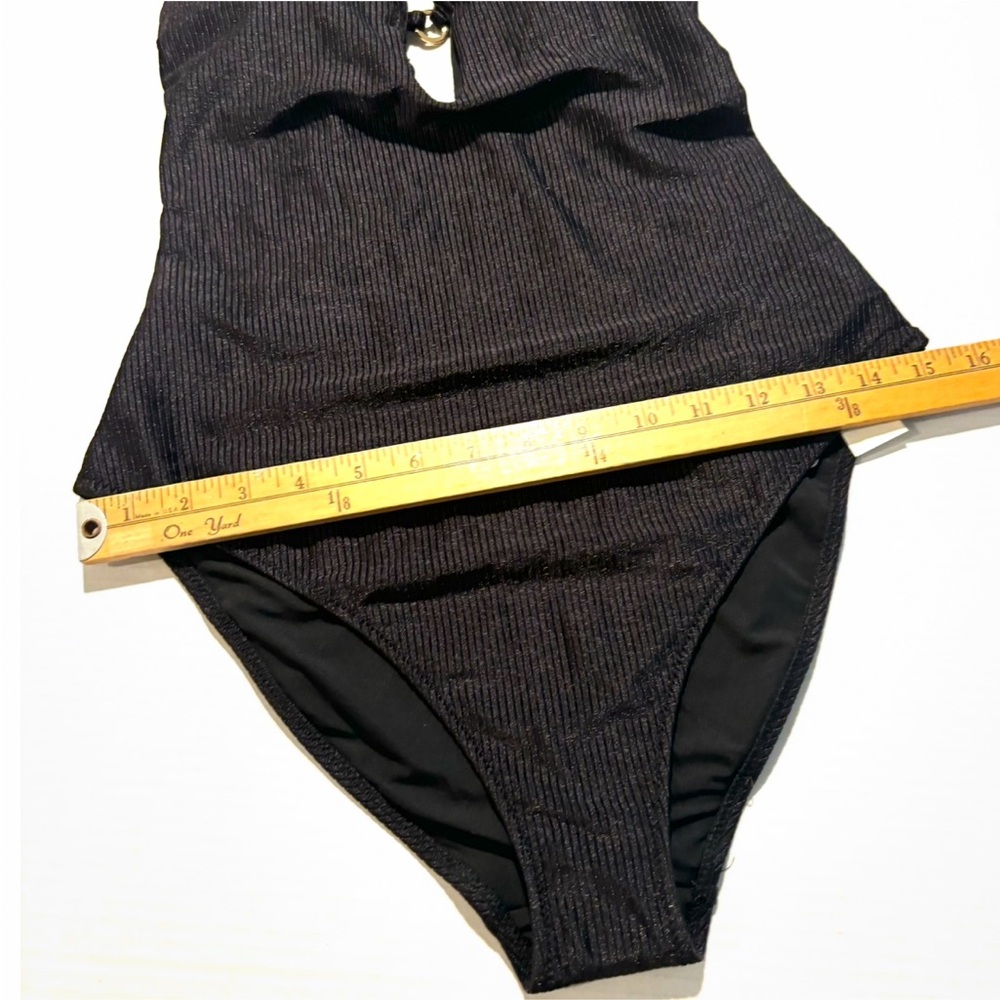 Aerie Shine Rib Full Coverage Black One Piece Swimsuit Women’s Size M NWT - Picture 11 of 16